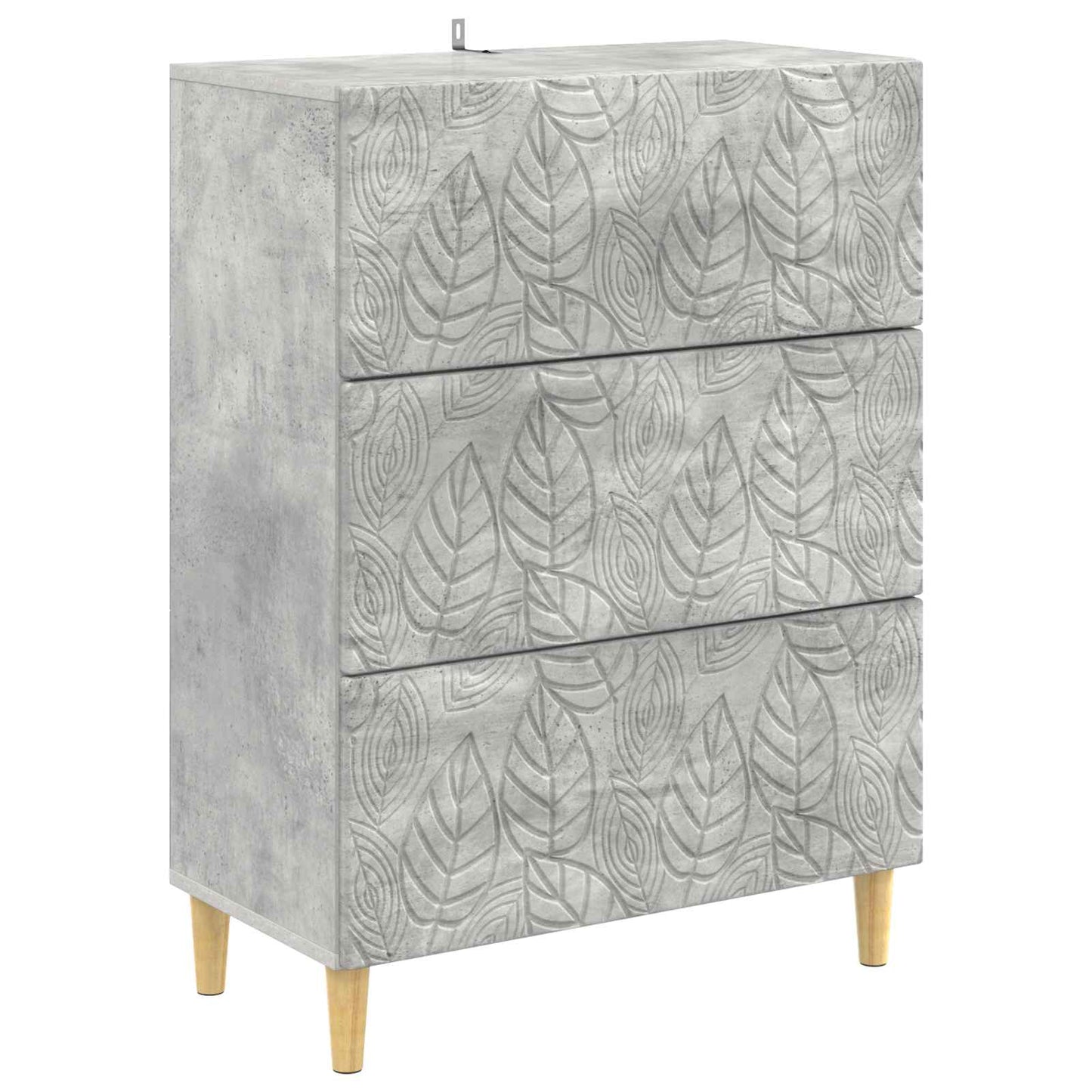 vidaXL Drawer Cabinet Concrete Grey 66 x 34.5 x 90 cm Engineered Wood