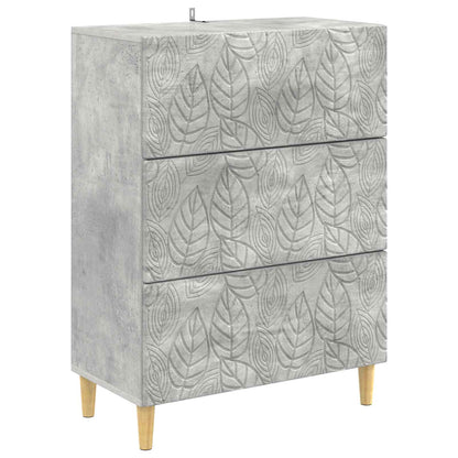vidaXL Drawer Cabinet Concrete Grey 66 x 34.5 x 90 cm Engineered Wood
