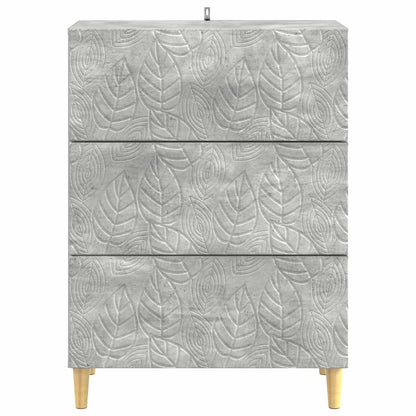 vidaXL Drawer Cabinet Concrete Grey 66 x 34.5 x 90 cm Engineered Wood
