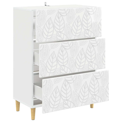 vidaXL Drawer Cabinet High Gloss White 66 x 34.5 x 90 cm