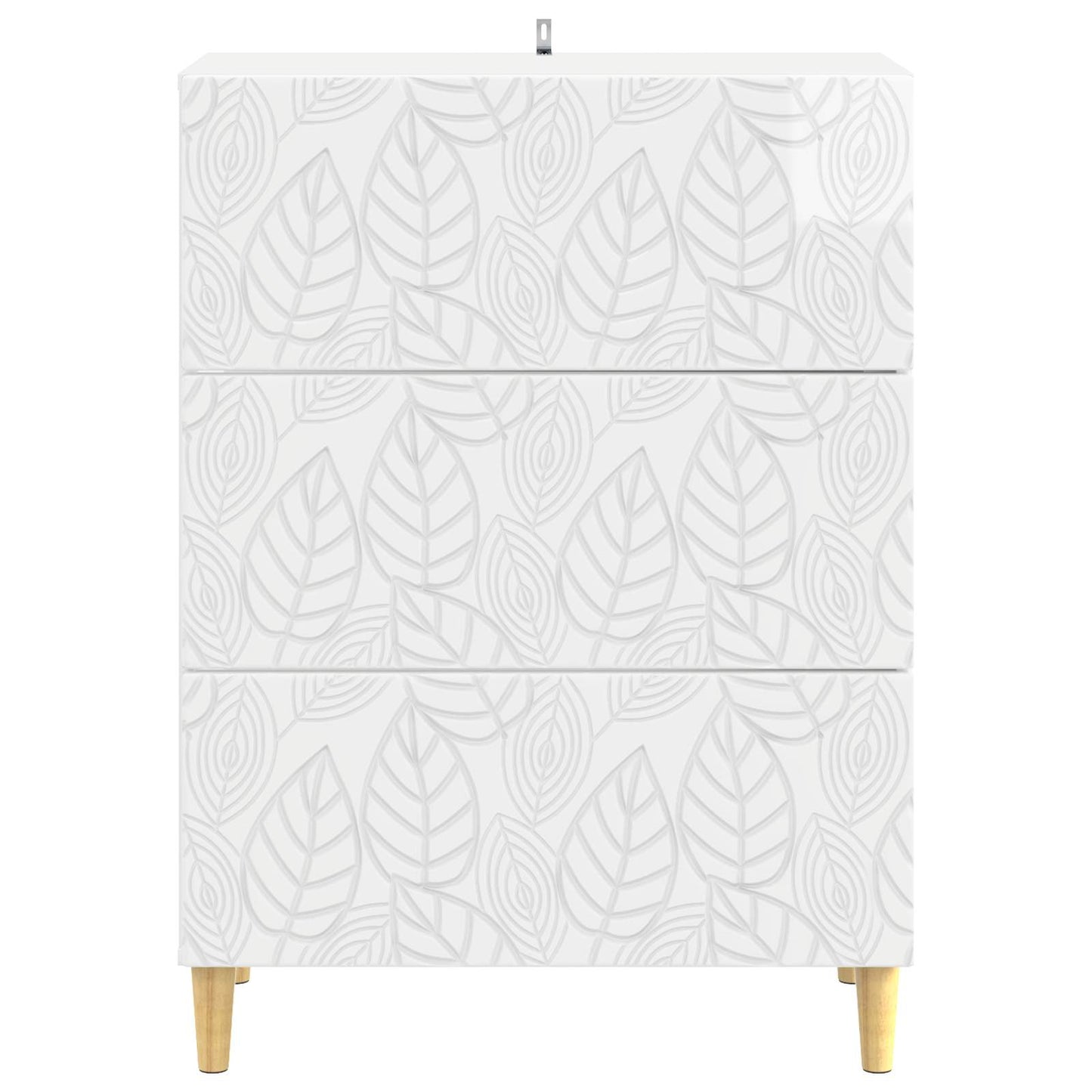 vidaXL Drawer Cabinet High Gloss White 66 x 34.5 x 90 cm