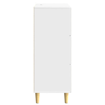 vidaXL Drawer Cabinet High Gloss White 66 x 34.5 x 90 cm
