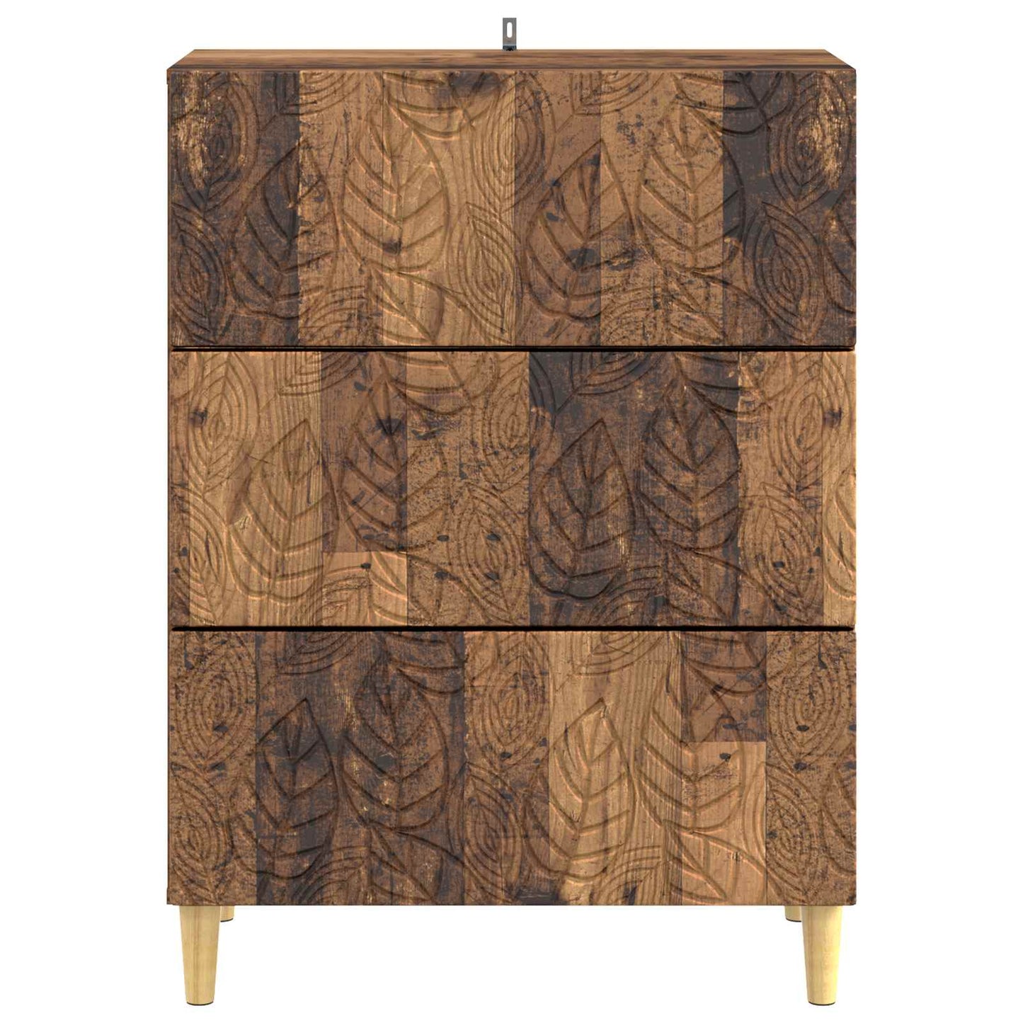 vidaXL Drawer Cabinet Old Wood 66 x 34.5 x 90 cm Engineered Wood