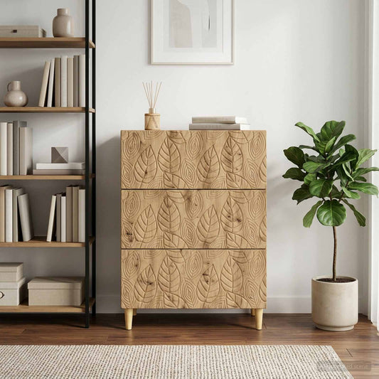 vidaXL Drawer Cabinet Artisan Oak 66 x 34.5 x 90 cm Engineered Wood