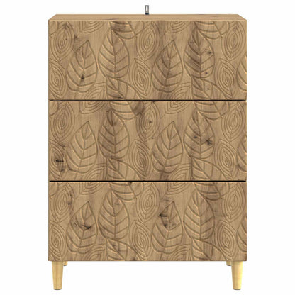 vidaXL Drawer Cabinet Artisan Oak 66 x 34.5 x 90 cm Engineered Wood