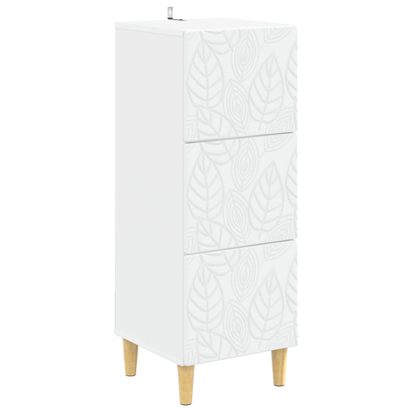 vidaXL Drawer Cabinet 33 x 34.5 x 90 cm Engineered Wood White