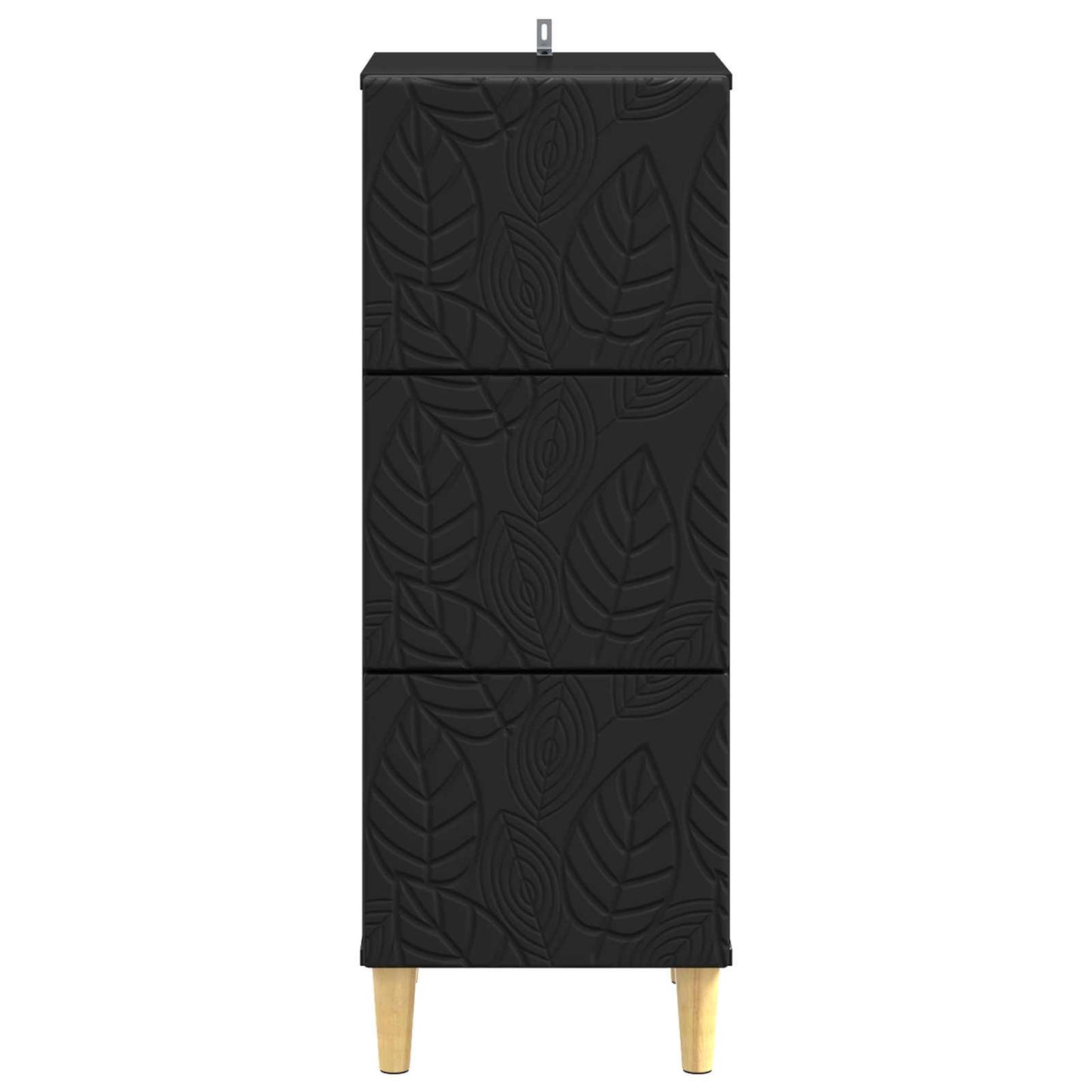 vidaXL Drawer Cabinet Black 33 x 34.5 x 90 cm Engineered Wood
