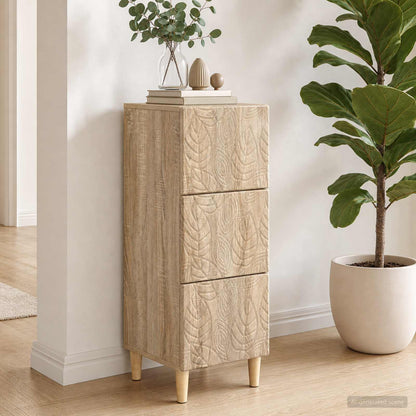vidaXL Drawer Cabinet Sonoma Oak 33 x 34.5 x 90 cm Engineered Wood