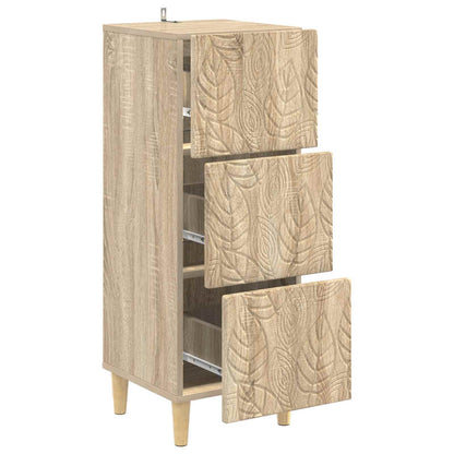 vidaXL Drawer Cabinet Sonoma Oak 33 x 34.5 x 90 cm Engineered Wood