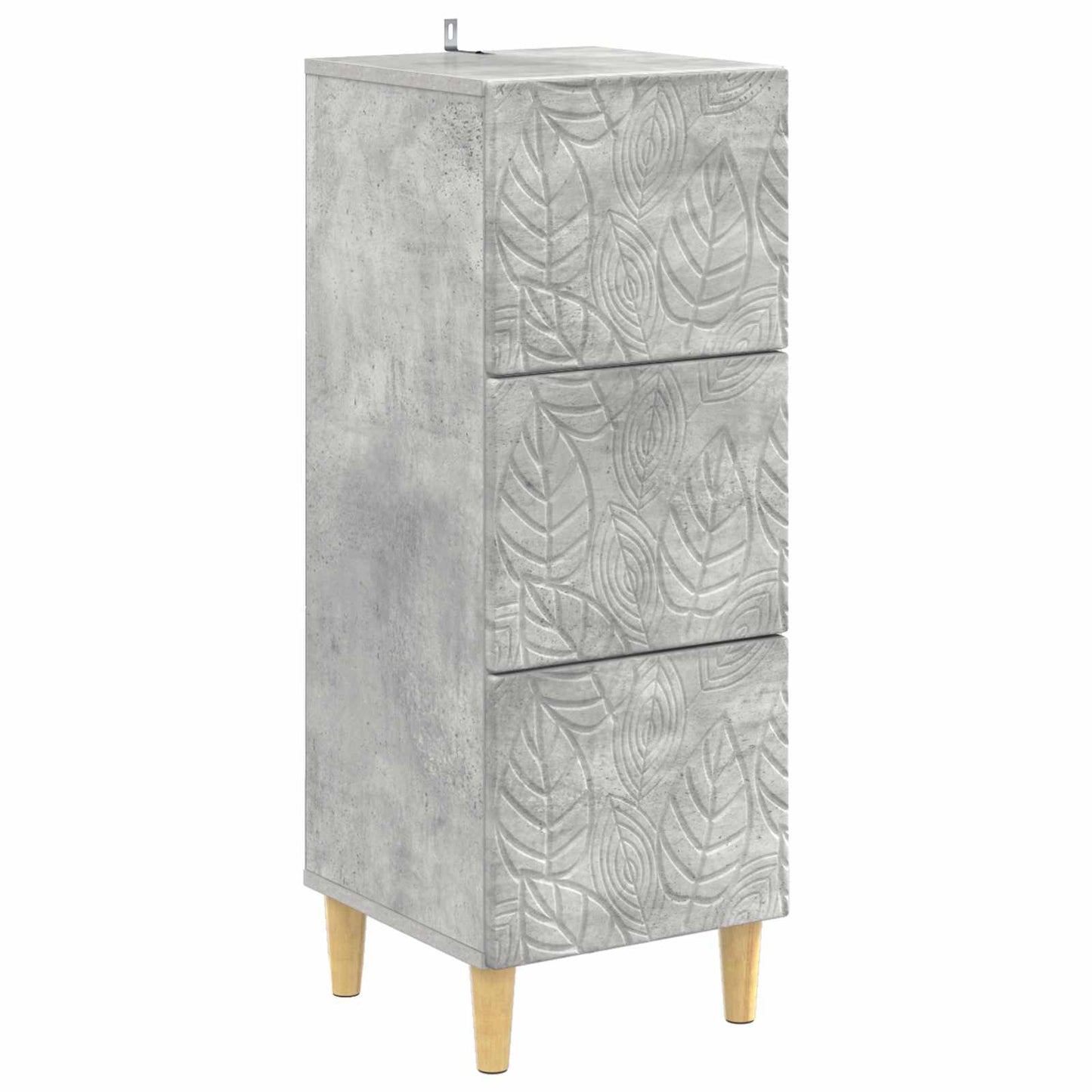 vidaXL Drawer Cabinet Concrete Grey 33 x 34.5 x 90 cm Engineered Wood