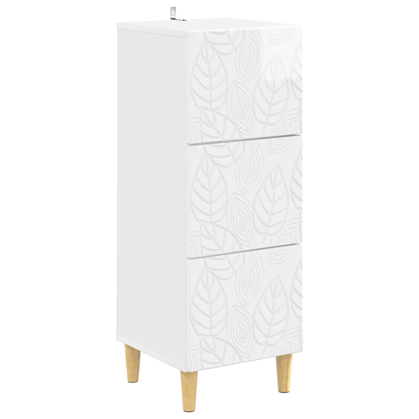 vidaXL Drawer Cabinet High Gloss White 33 x 34.5 x 90 cm
