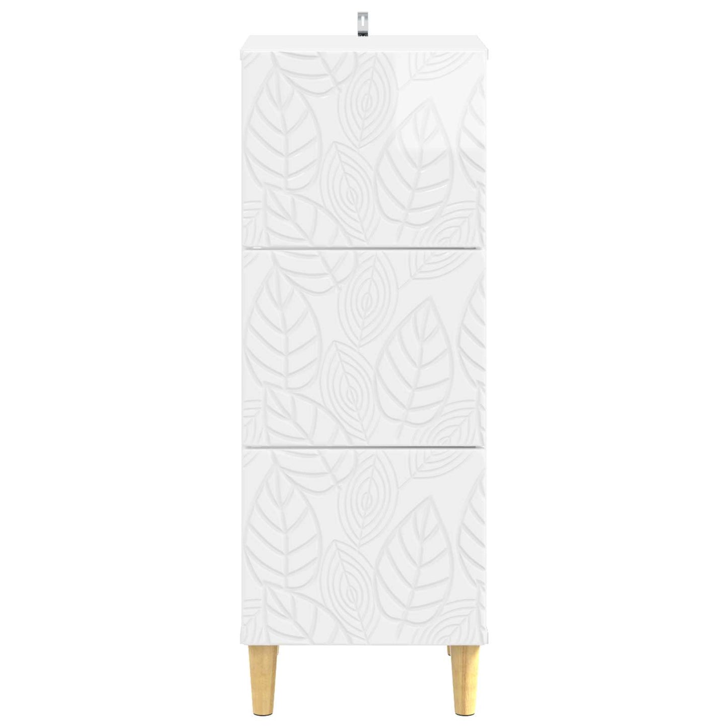 vidaXL Drawer Cabinet High Gloss White 33 x 34.5 x 90 cm