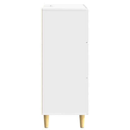 vidaXL Drawer Cabinet High Gloss White 33 x 34.5 x 90 cm