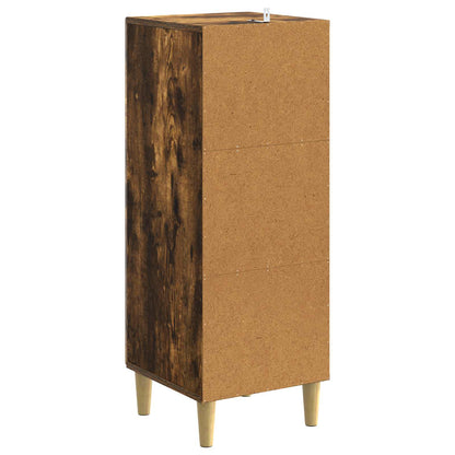 vidaXL Drawer Cabinet Smoked Oak 33 x 34.5 x 90 cm Engineered Wood