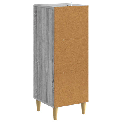 vidaXL Drawer Cabinet Grey Sonoma 33 x 34.5 x 90 cm Engineered Wood
