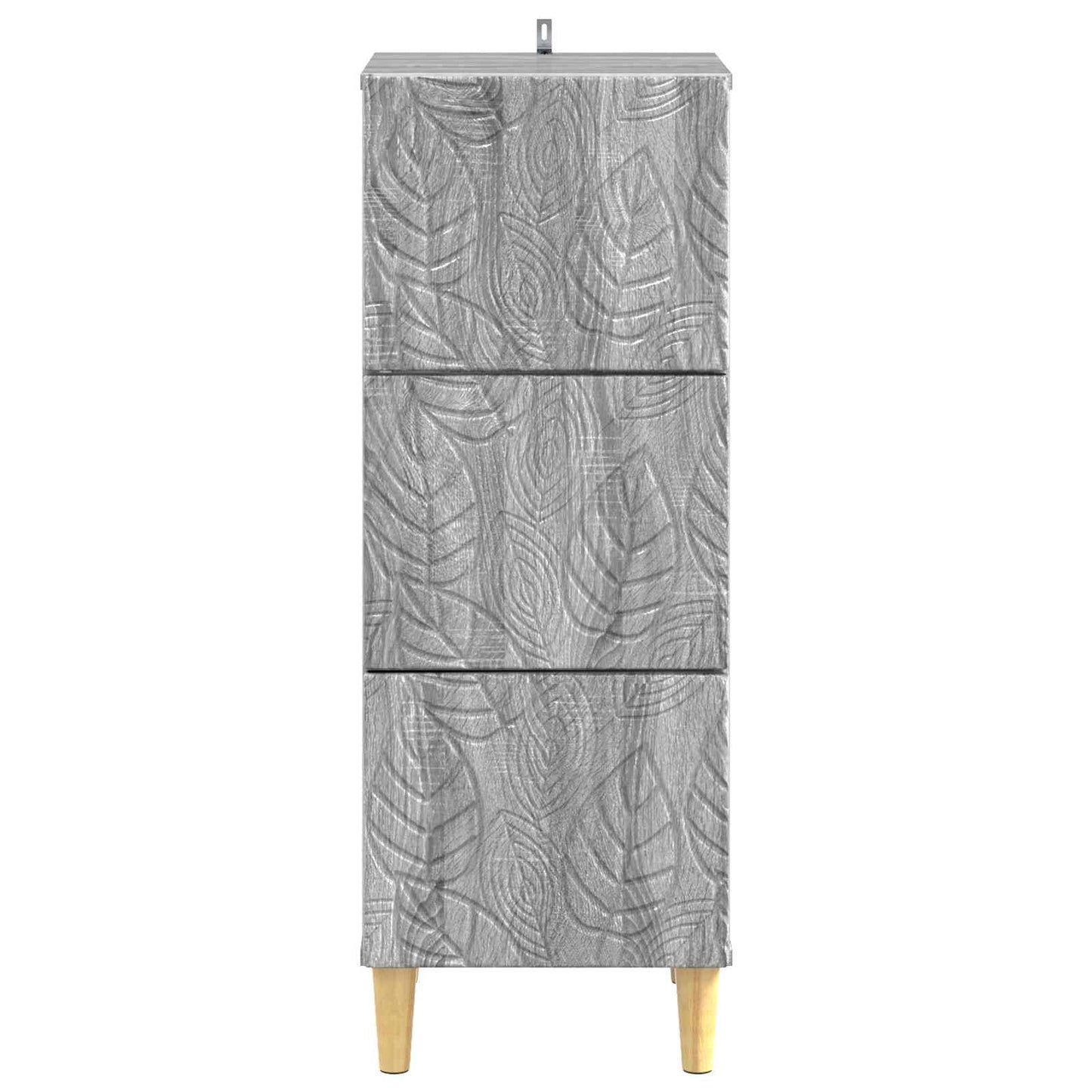 vidaXL Drawer Cabinet Grey Sonoma 33 x 34.5 x 90 cm Engineered Wood