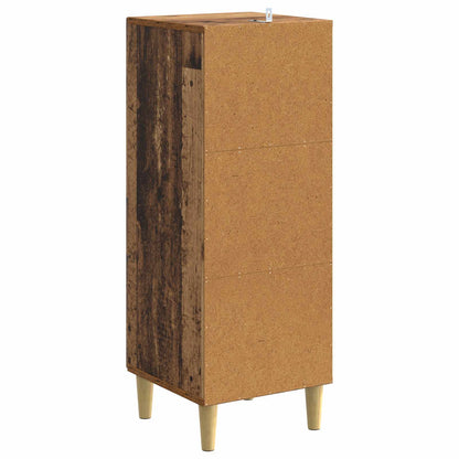 vidaXL Drawer Cabinet Old Wood 33 x 34.5 x 90 cm Engineered Wood