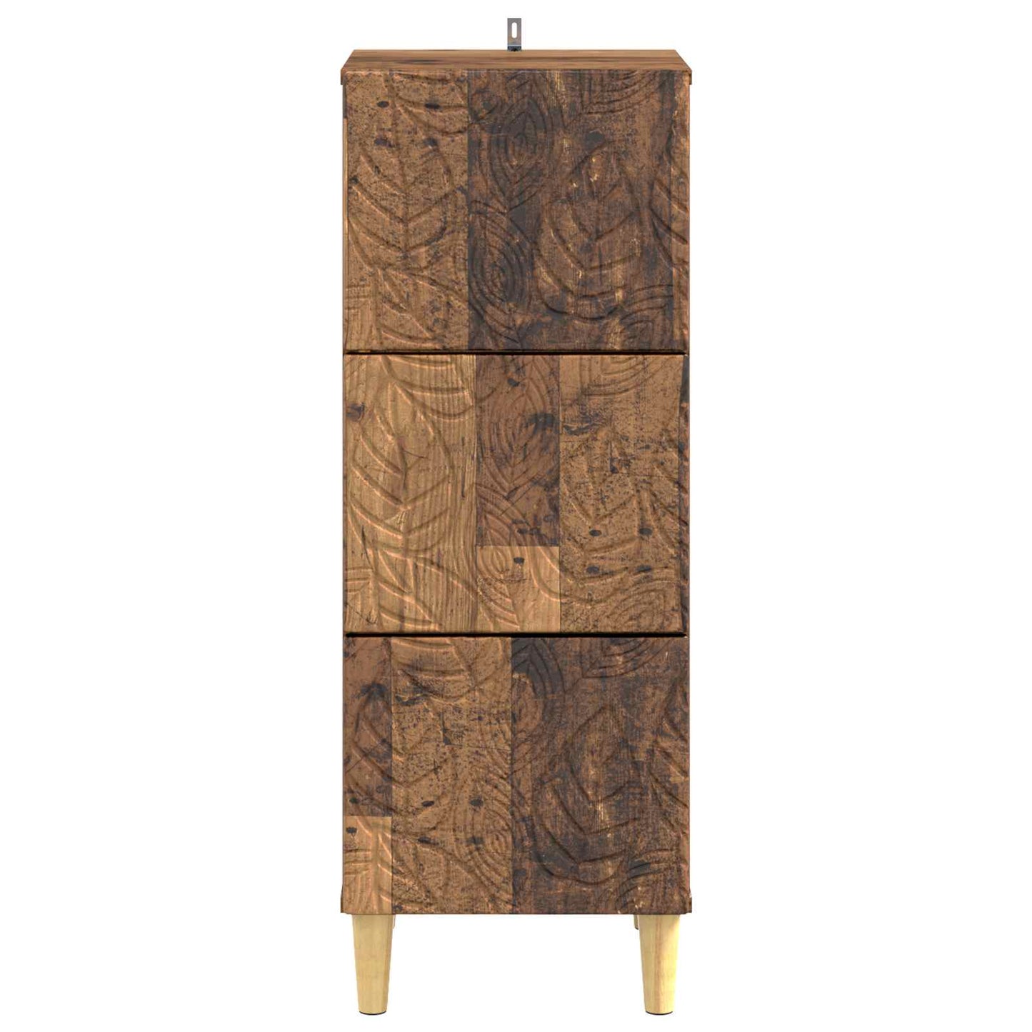 vidaXL Drawer Cabinet Old Wood 33 x 34.5 x 90 cm Engineered Wood
