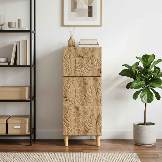 vidaXL Drawer Cabinet Artisan Oak 33 x 34.5 x 90 cm Engineered Wood