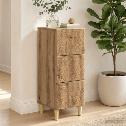 vidaXL Drawer Cabinet Artisan Oak 33 x 34.5 x 90 cm Engineered Wood