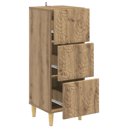 vidaXL Drawer Cabinet Artisan Oak 33 x 34.5 x 90 cm Engineered Wood