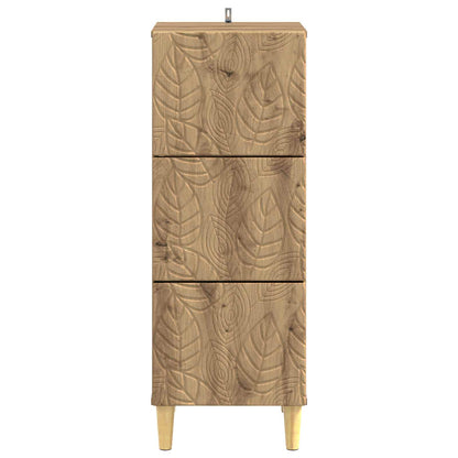vidaXL Drawer Cabinet Artisan Oak 33 x 34.5 x 90 cm Engineered Wood
