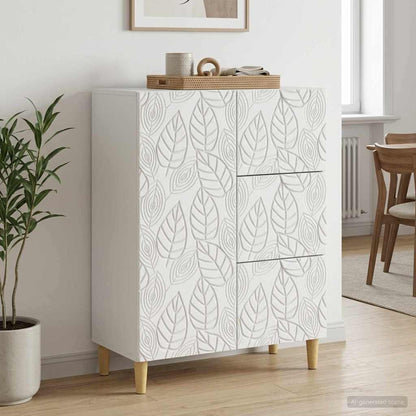 vidaXL Sideboard White 66 x 34.5 x 90 cm Engineered Wood