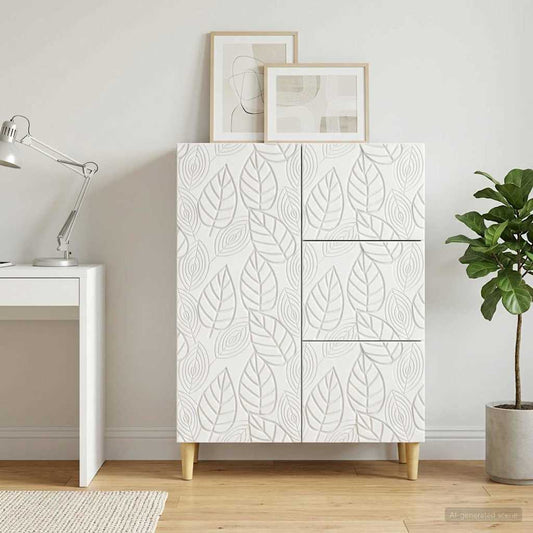 vidaXL Sideboard White 66 x 34.5 x 90 cm Engineered Wood