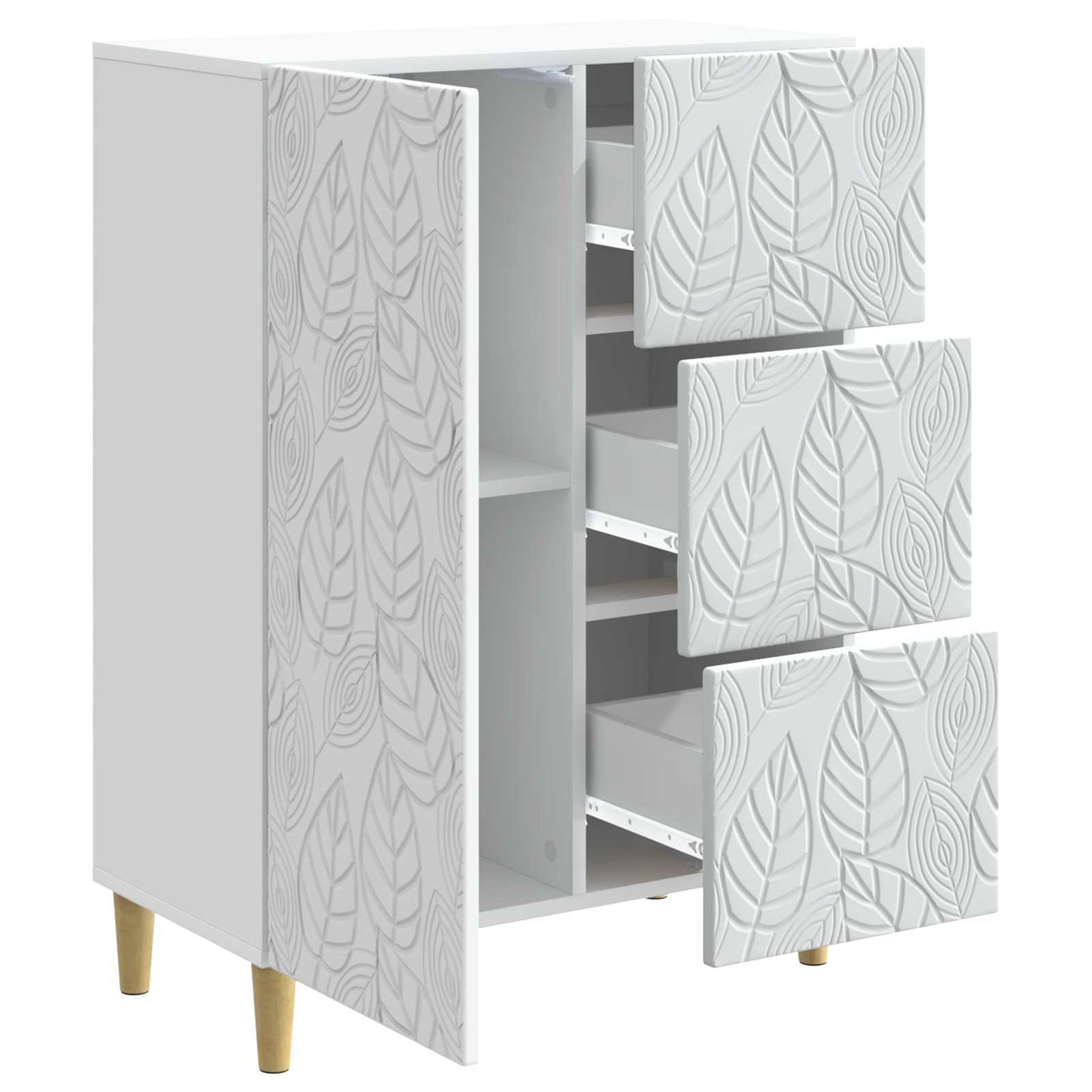 vidaXL Sideboard White 66 x 34.5 x 90 cm Engineered Wood