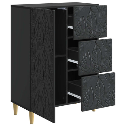 vidaXL Sideboard Black 66 x 34.5 x 90 cm Engineered Wood