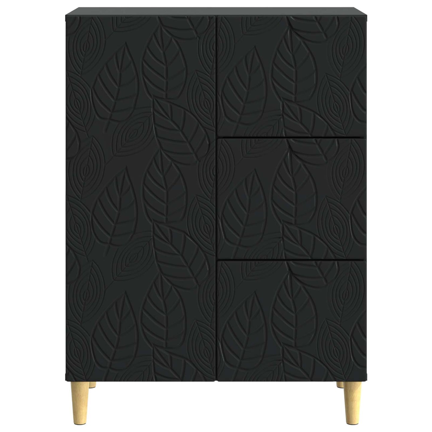 vidaXL Sideboard Black 66 x 34.5 x 90 cm Engineered Wood