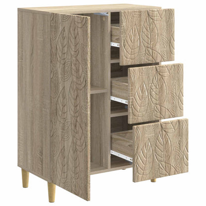 vidaXL Sideboard Sonoma Oak 66 x 34.5 x 90 cm Engineered Wood