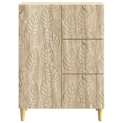 vidaXL Sideboard Sonoma Oak 66 x 34.5 x 90 cm Engineered Wood