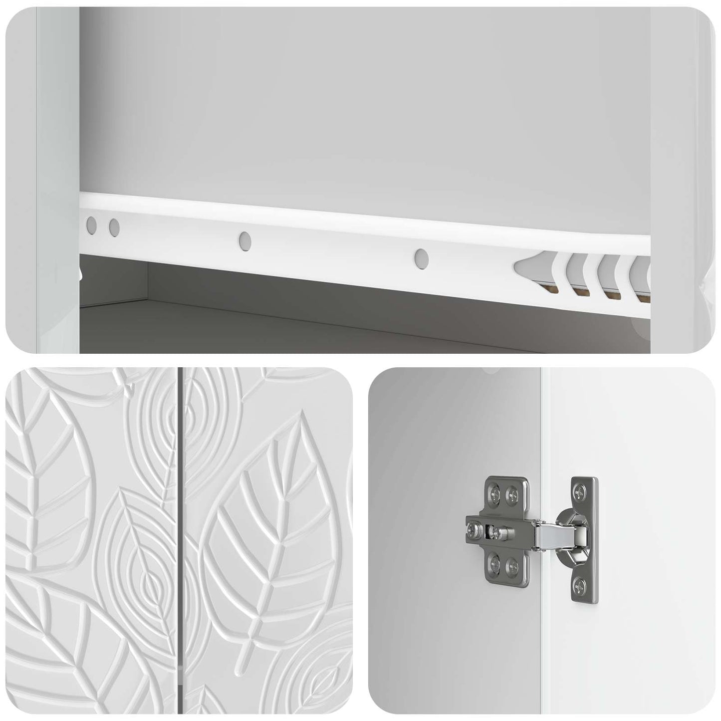 vidaXL Sideboard High Gloss White 66 x 34.5 x 90 cm Engineered Wood