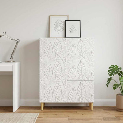 vidaXL Sideboard High Gloss White 66 x 34.5 x 90 cm Engineered Wood