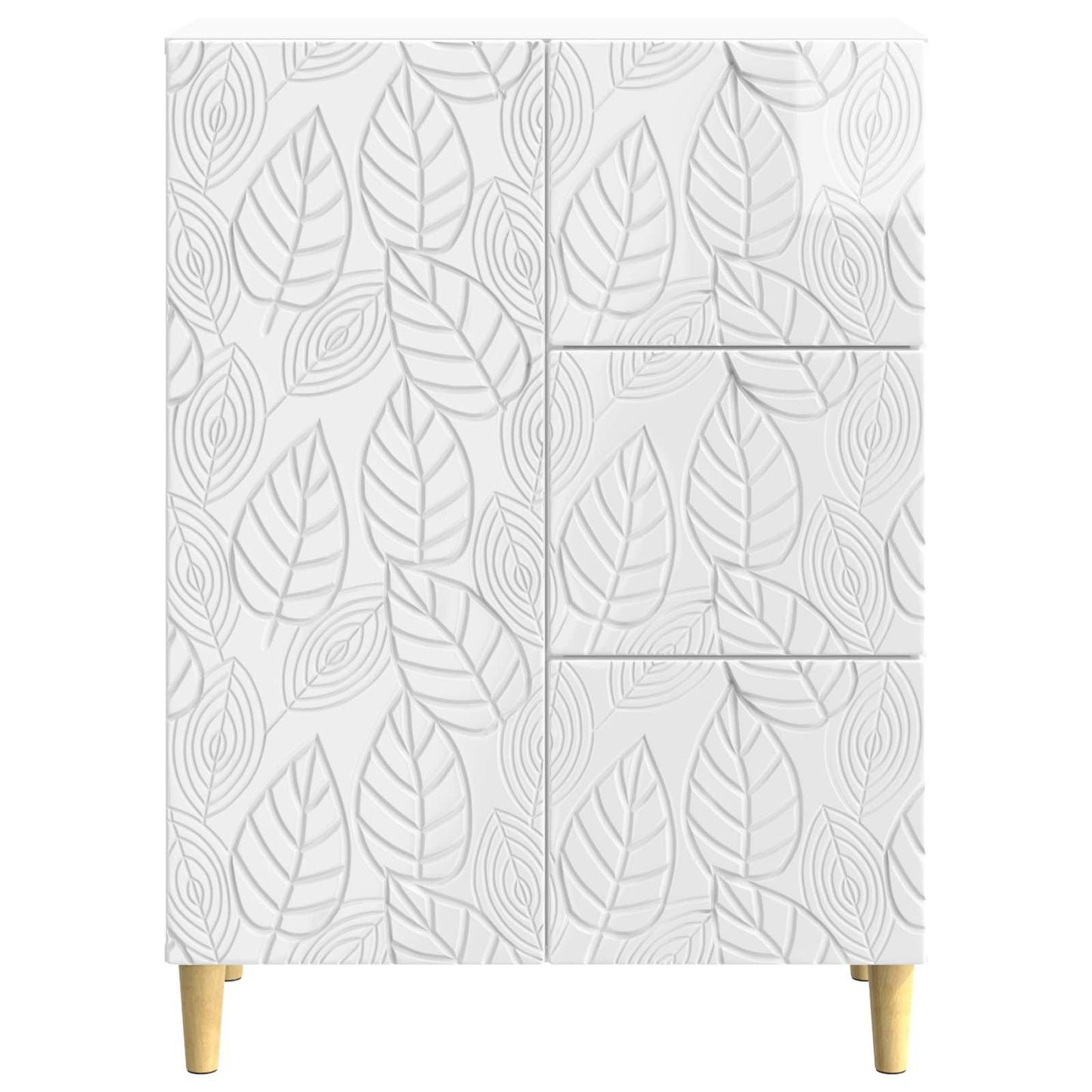 vidaXL Sideboard High Gloss White 66 x 34.5 x 90 cm Engineered Wood
