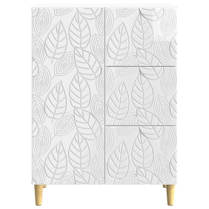 vidaXL Sideboard High Gloss White 66 x 34.5 x 90 cm Engineered Wood
