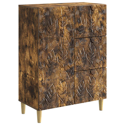vidaXL Sideboard Smoked Oak 66 x 34.5 x 90 cm Engineered Wood