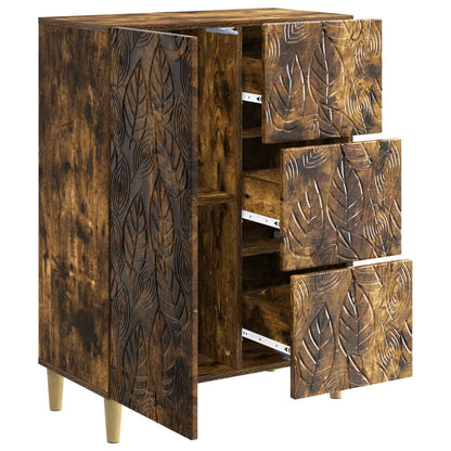 vidaXL Sideboard Smoked Oak 66 x 34.5 x 90 cm Engineered Wood