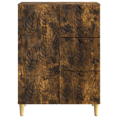 vidaXL Sideboard Smoked Oak 66 x 34.5 x 90 cm Engineered Wood