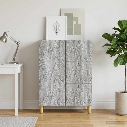 vidaXL Sideboard Grey Sonoma 66 x 34.5 x 90 cm Engineered Wood