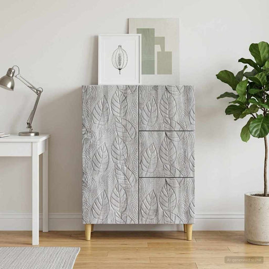 vidaXL Sideboard Grey Sonoma 66 x 34.5 x 90 cm Engineered Wood
