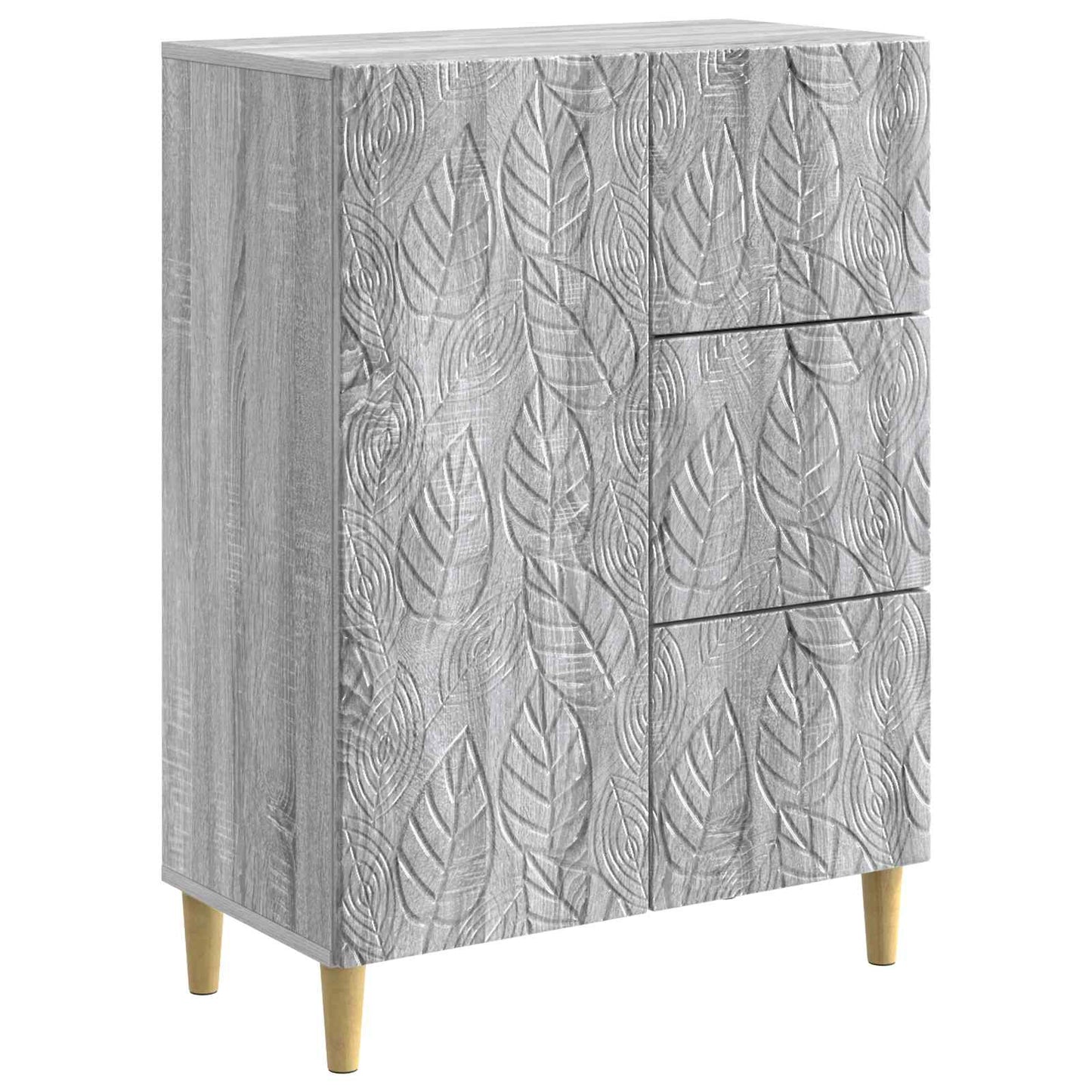vidaXL Sideboard Grey Sonoma 66 x 34.5 x 90 cm Engineered Wood