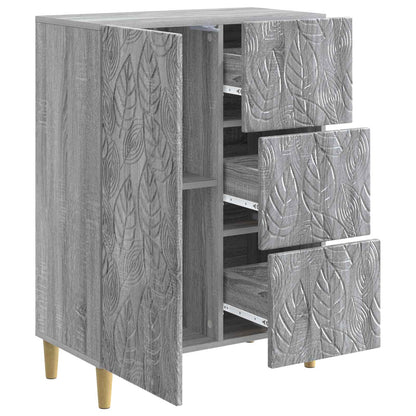vidaXL Sideboard Grey Sonoma 66 x 34.5 x 90 cm Engineered Wood