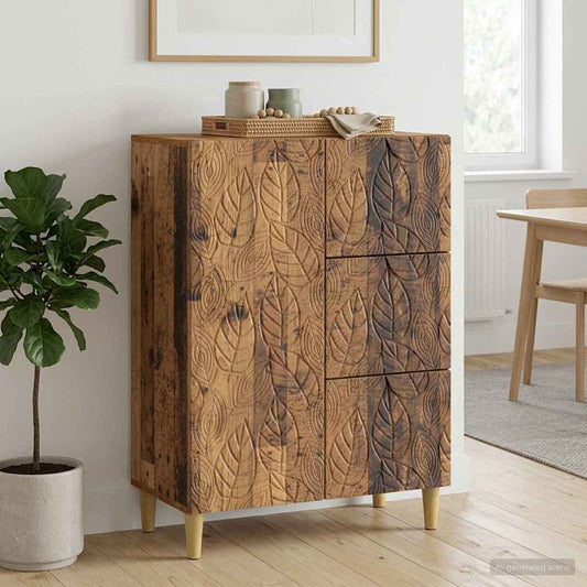 vidaXL Sideboard Old Wood 66 x 34.5 x 90 cm Engineered Wood
