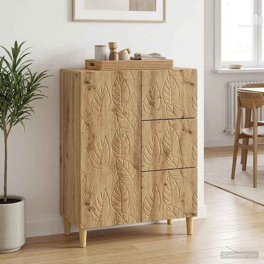 vidaXL Sideboard Artisan Oak 66 x 34.5 x 90 cm Engineered Wood