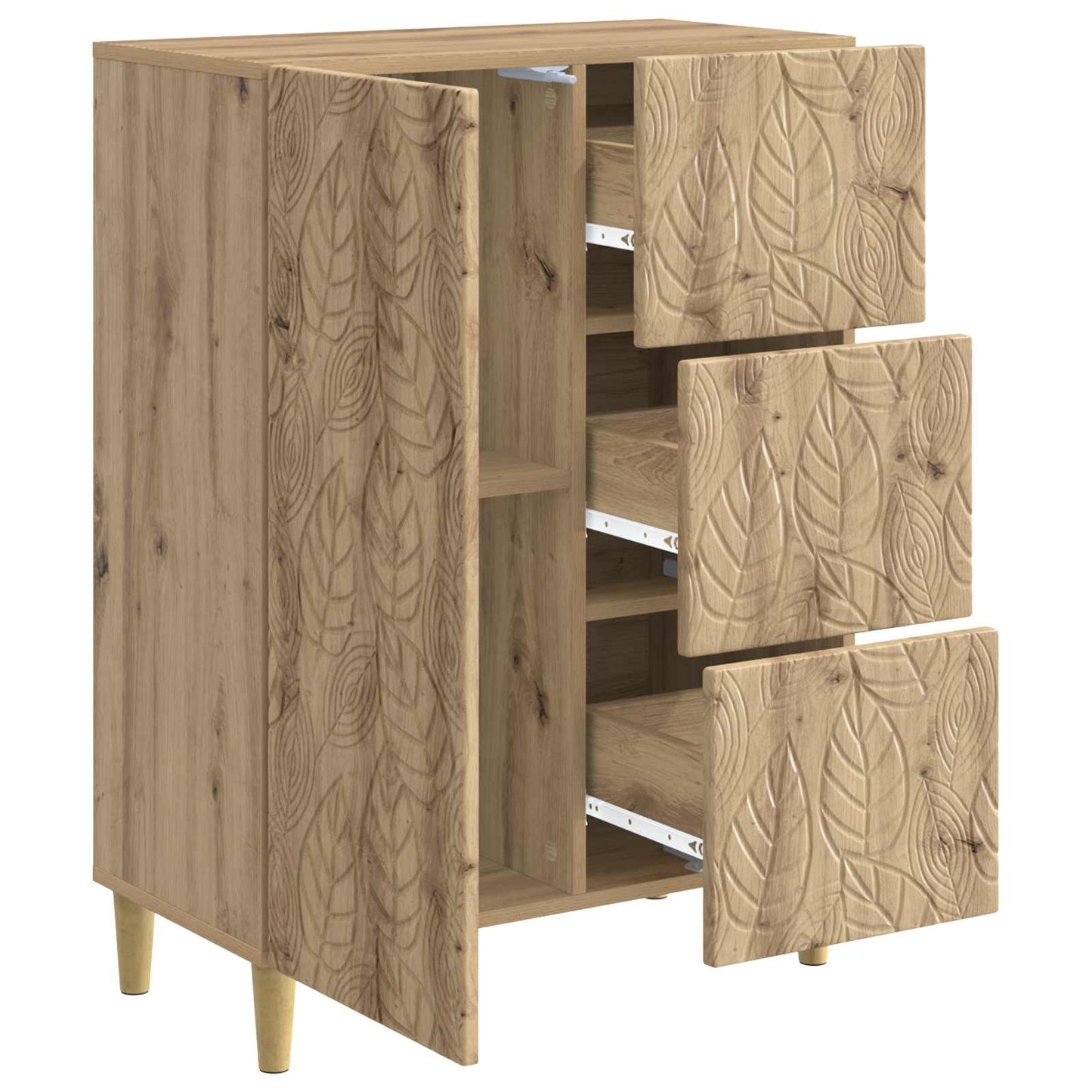 vidaXL Sideboard Artisan Oak 66 x 34.5 x 90 cm Engineered Wood