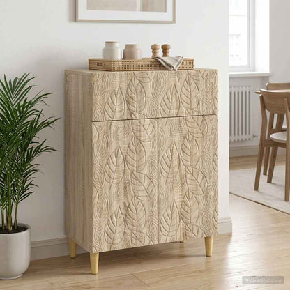 vidaXL Sideboard Sonoma Oak 66 x 34.5 x 90 cm Engineered Wood