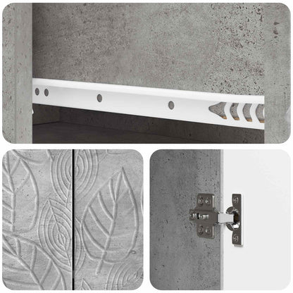 vidaXL Sideboard Concrete Grey 66 x 34.5 x 90 cm Engineered Wood