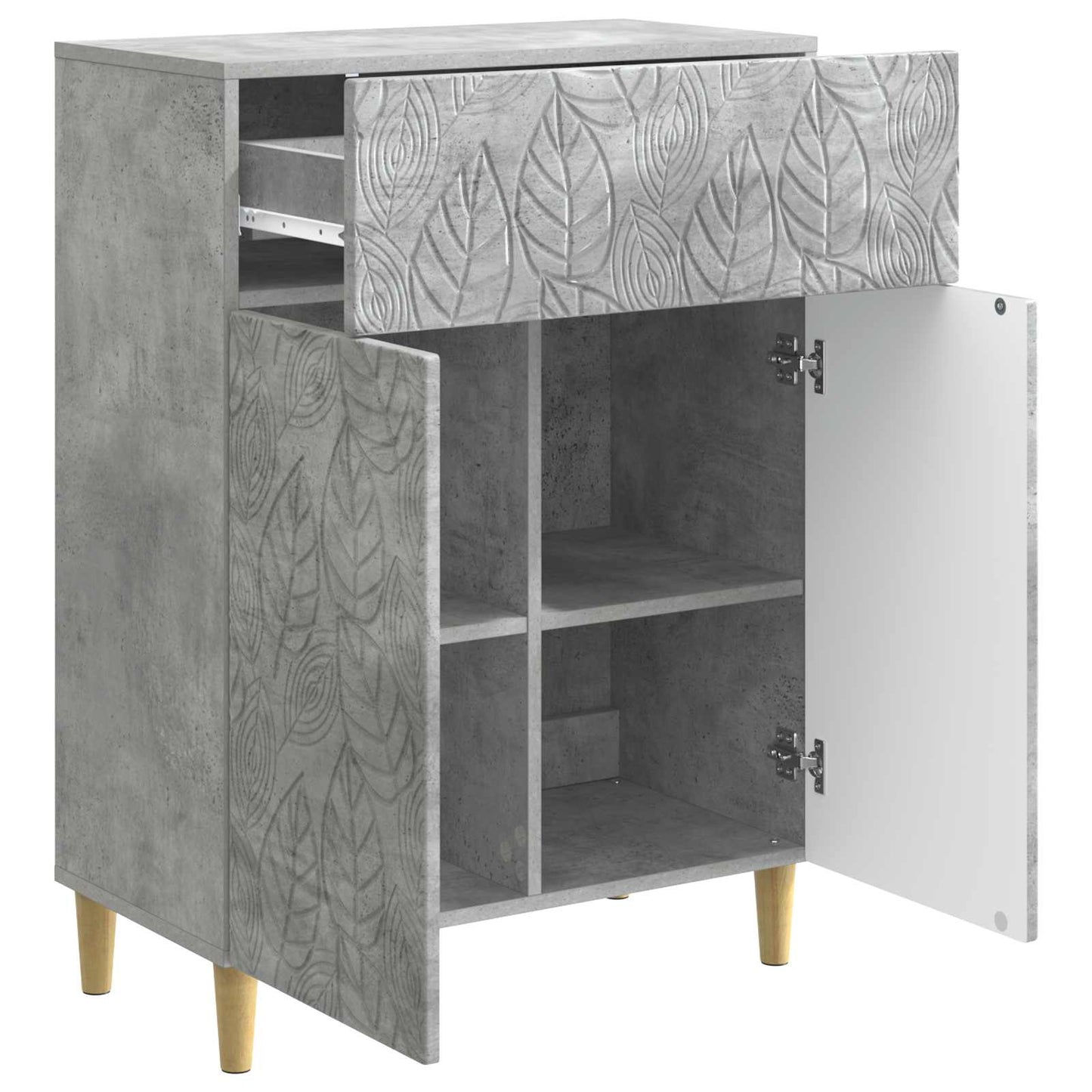 vidaXL Sideboard Concrete Grey 66 x 34.5 x 90 cm Engineered Wood